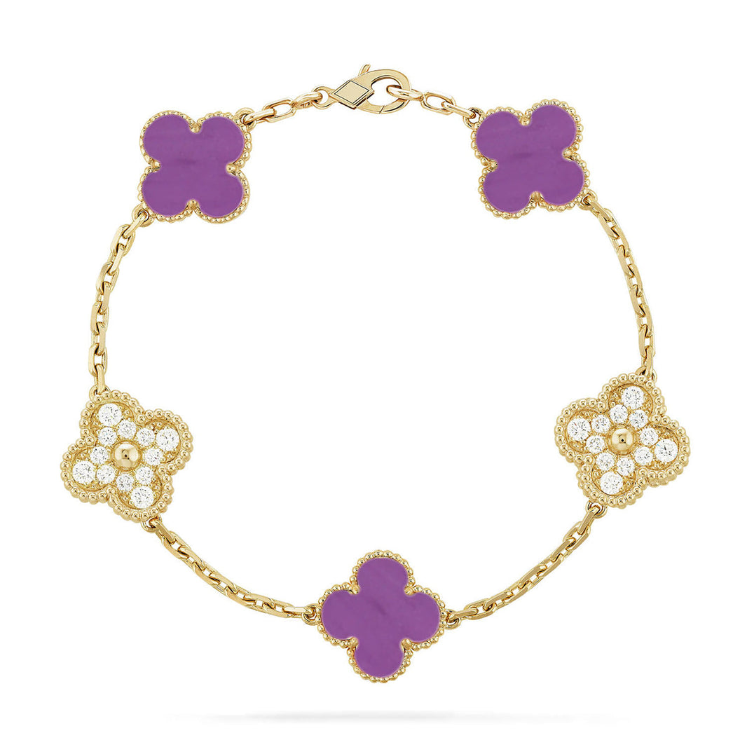 [Clover Jewelry] CLOVER 5 MOTIF VIOLET BRACELET COLLECTION