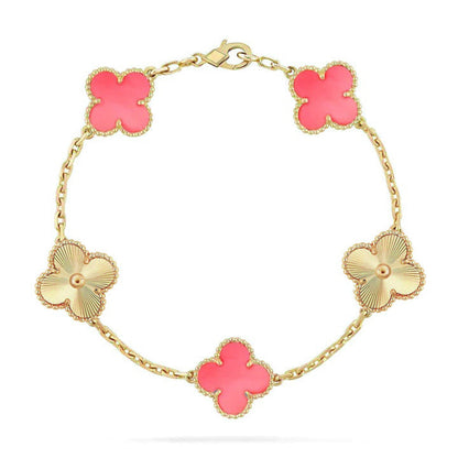 [Clover Jewelry] CLOVER 5 MOTIFS  PINK MOP BRACELET COLLECTION