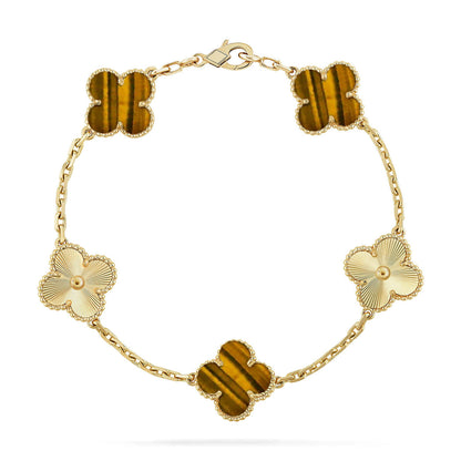[Clover Jewelry] CLOVER 5 MOTIFS TIGER EYE BRACELET COLLECTION