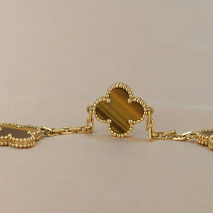 [Clover Jewelry] CLOVER 5 MOTIFS TIGER EYE BRACELET COLLECTION