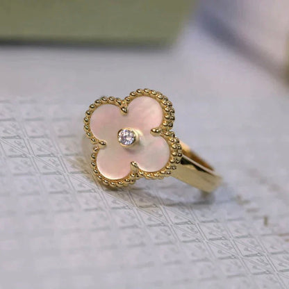 [Clover Jewelry]CLOVER PINK MOP RING GOLD DIAMOND