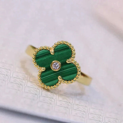 [Clover Jewelry]CLOVER MALACHITE RING GOLD DIAMOND