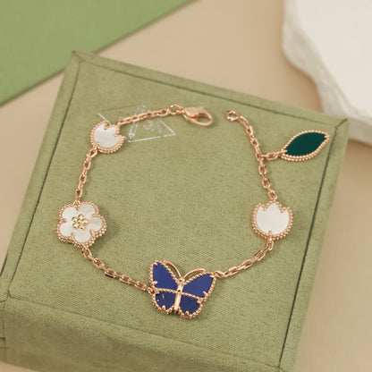 [Clover Jewelry] LUCKY SPRING BUTTERFLY 5 MOTIF BRACELET