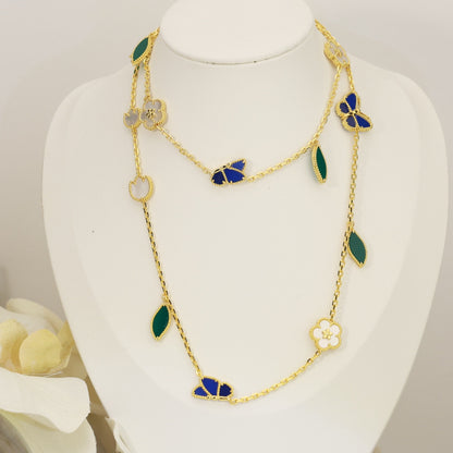 [Clover Jewelry]LUCKY SPRING BUTTERFLY 15 FLOWER NECKLACE
