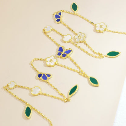 [Clover Jewelry]LUCKY SPRING BUTTERFLY 15 FLOWER NECKLACE