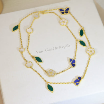 [Clover Jewelry]LUCKY SPRING BUTTERFLY 15 FLOWER NECKLACE
