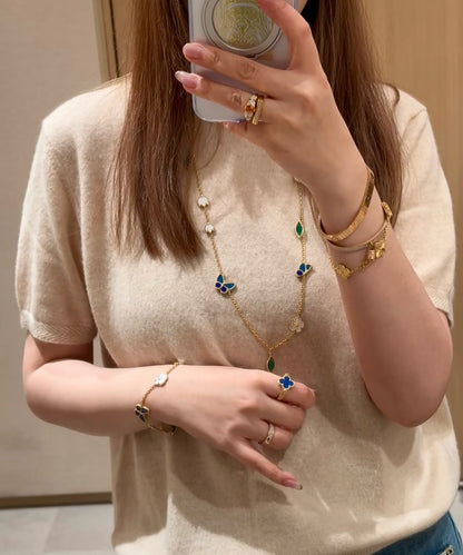[Clover Jewelry]LUCKY SPRING BUTTERFLY 15 FLOWER NECKLACE