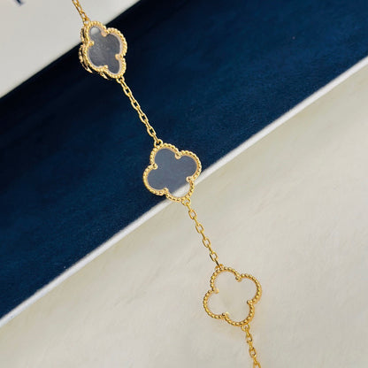 [Clover Jewelry]CLOVER 5 MOTIF ROCK CRYSTAL BRACELET