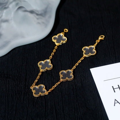 [Clover Jewelry]CLOVER 5 MOTIF ROCK CRYSTAL BRACELET