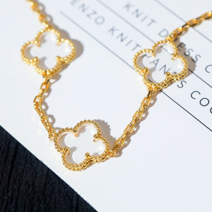 [Clover Jewelry]CLOVER 5 MOTIF ROCK CRYSTAL BRACELET