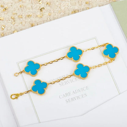 [Clover Jewelry] CLOVER 5 MOTIF TURQUOISE BRACELET COLLECTION