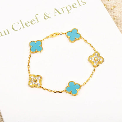 [Clover Jewelry] CLOVER 5 MOTIF TURQUOISE BRACELET COLLECTION