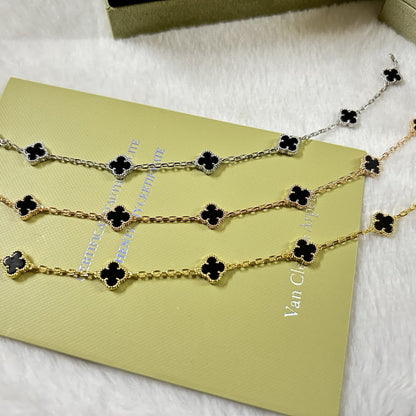 [Clover Jewelry]CLOVER 6 MOTIF  ONYXS BRACELET