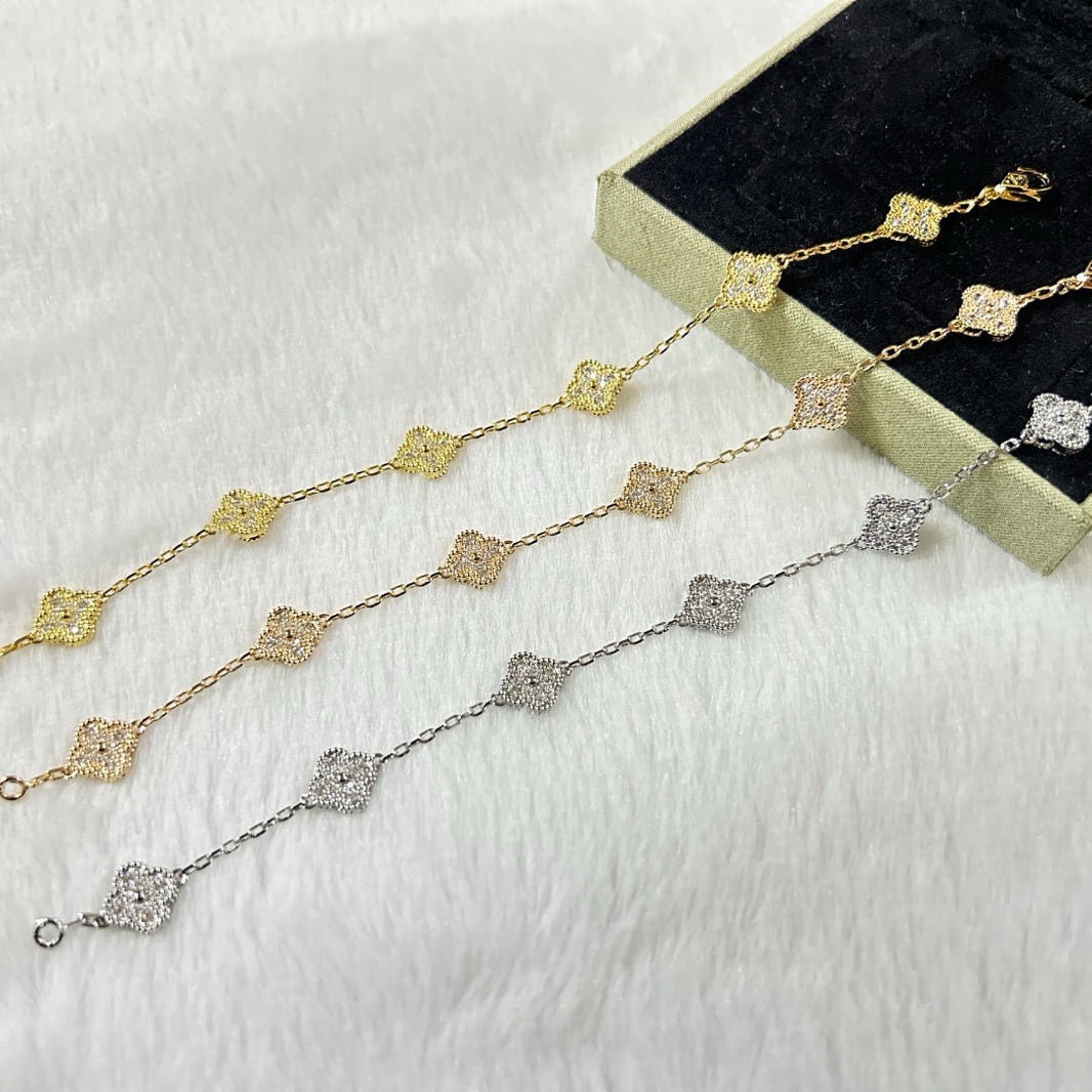 [Clover Jewelry]CLOVER 6 MOTIF DIAMOND BRACELET