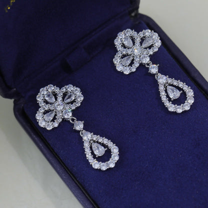 [Clover Jewelry]LOOP EARRINGS FULL MOTIF DIAMOND
