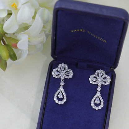 [Clover Jewelry]LOOP EARRINGS FULL MOTIF DIAMOND
