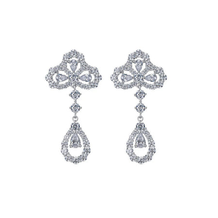 [Clover Jewelry]LOOP EARRINGS FULL MOTIF DIAMOND