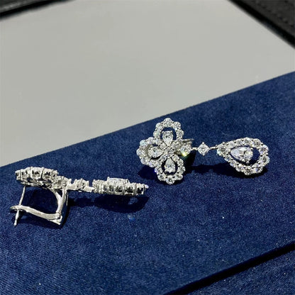 [Clover Jewelry]LOOP EARRINGS FULL MOTIF DIAMOND