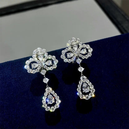 [Clover Jewelry]LOOP EARRINGS FULL MOTIF DIAMOND