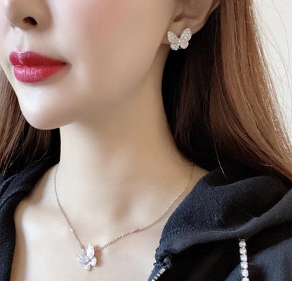 [Clover Jewelry]BUTTERFLY ALL DIAMOND EARRINGS