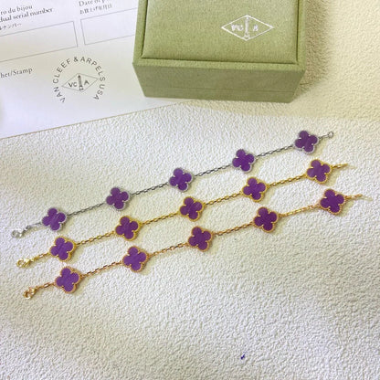 [Clover Jewelry] CLOVER 5 MOTIF VIOLET BRACELET COLLECTION