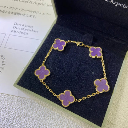 [Clover Jewelry] CLOVER 5 MOTIF VIOLET BRACELET COLLECTION
