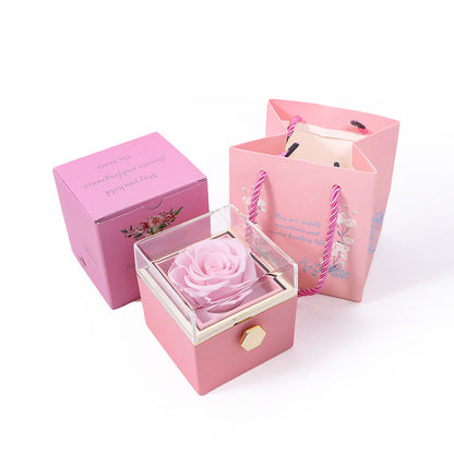 CREATIVE ROTATING PRESERVED ROSE JEWELRY GIFT BOXï¼_O LOGO)