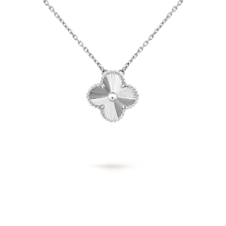 [Clover Jewelry]CLOVER 15MM LASER NECKLACE SILVER