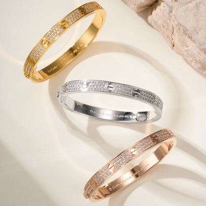 [Clover Jewelry]LOVE BRACELET 6.1MM DIAMOND-PAVED