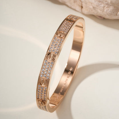 [Clover Jewelry]LOVE BRACELET 6.1MM DIAMOND-PAVED