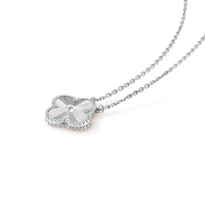 [Clover Jewelry]CLOVER 15MM LASER NECKLACE SILVER
