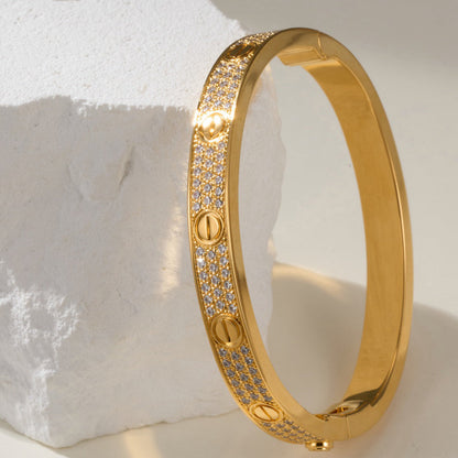 [Clover Jewelry]LOVE BRACELET 6.1MM DIAMOND-PAVED