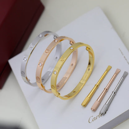 [Clover Jewelry]LOVE BRACELET 6.1MM 4 DIAMONDS