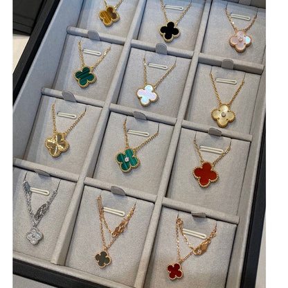 [Clover Jewelry]CLOVER 15MM LASER NECKLACE SILVER