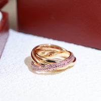 [Clover Jewelry]TRINITY 3.2MM RING PINK DIAMOND