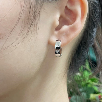 [Clover Jewelry]LOVE EARRINGS 5.7MM 2 DIAMONDS