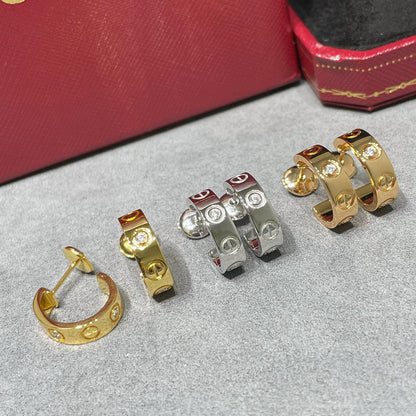 [Clover Jewelry]LOVE EARRINGS 5.7MM 2 DIAMONDS
