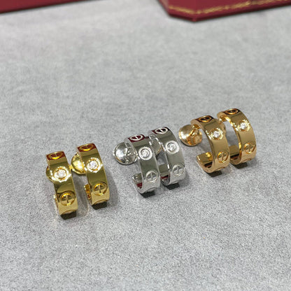 [Clover Jewelry]LOVE EARRINGS 5.7MM 2 DIAMONDS