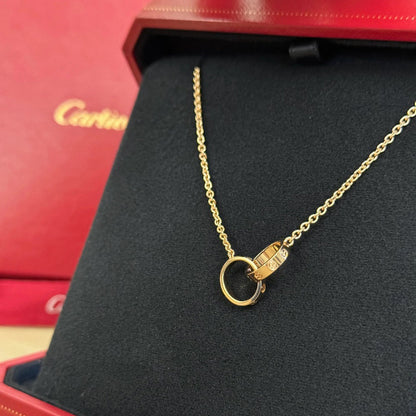 [Clover Jewelry]LOVE DOUBLE RING NECKLACE