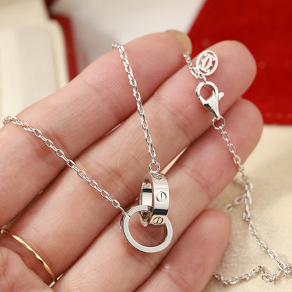 [Clover Jewelry]LOVE DOUBLE RING NECKLACE