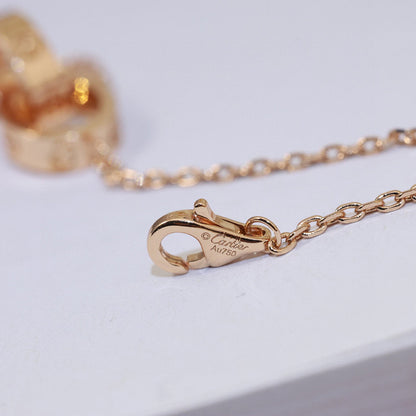 [Clover Jewelry]LOVE DOUBLE RING NECKLACE