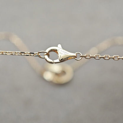 [Clover Jewelry]LOVE DOUBLE RING HALF DIAMOND NECKLACE