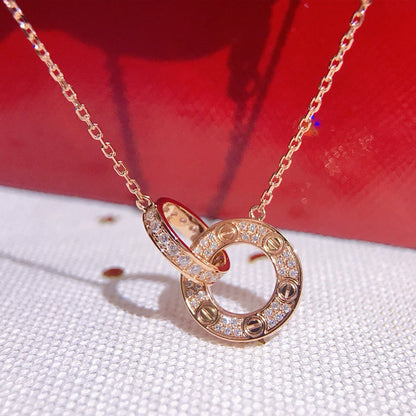 [Clover Jewelry]LOVE  FULL DIAMOND PENDANT NECKLACE