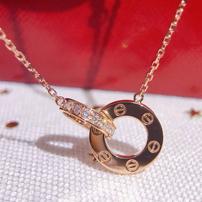 [Clover Jewelry]LOVE  FULL DIAMOND PENDANT NECKLACE