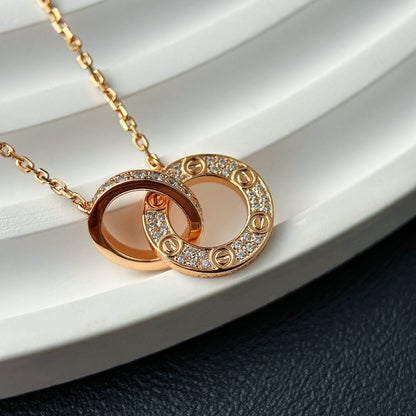 [Clover Jewelry]LOVE  FULL DIAMOND PENDANT NECKLACE