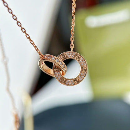 [Clover Jewelry]LOVE  FULL DIAMOND PENDANT NECKLACE