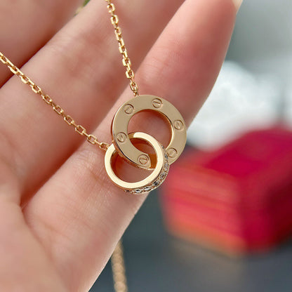 [Clover Jewelry]LOVE  FULL DIAMOND PENDANT NECKLACE