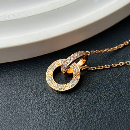 [Clover Jewelry]LOVE  FULL DIAMOND PENDANT NECKLACE