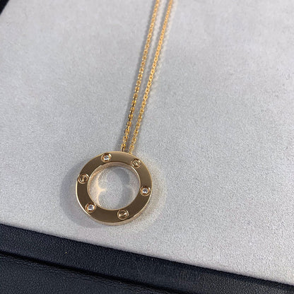 [Clover Jewelry]LOVE NECKLACE 16MM 3 DIAMONDS