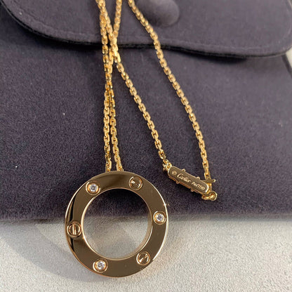 [Clover Jewelry]LOVE NECKLACE 16MM 3 DIAMONDS